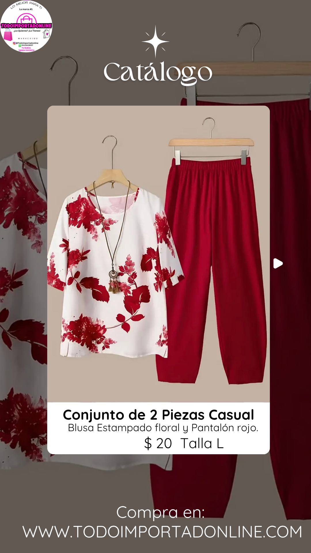 Conjunto de dama casual 2 piezas