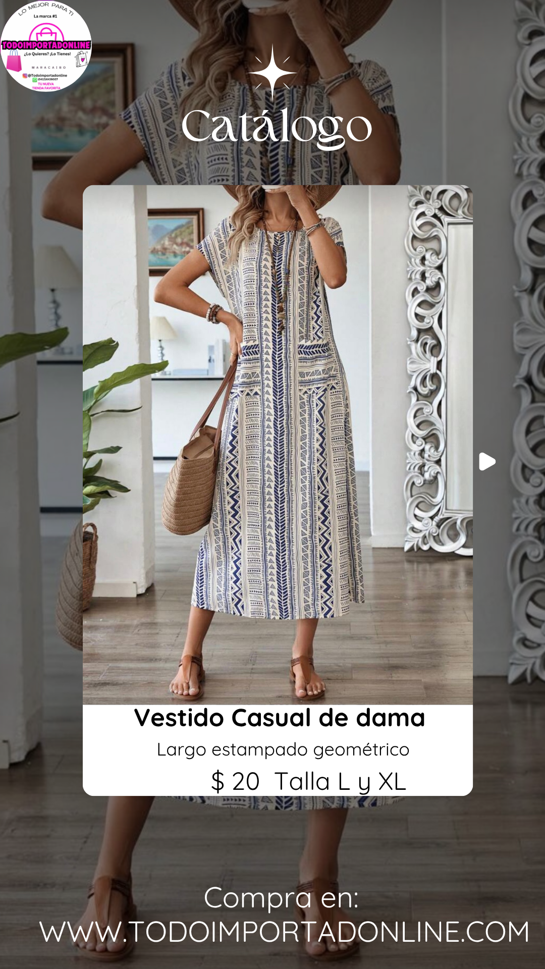 Vestido casual de dama