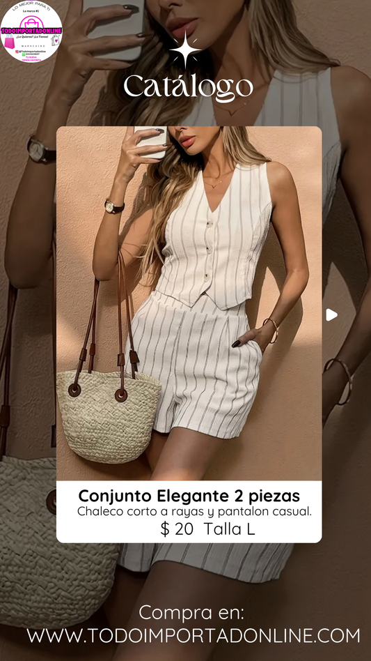 Conjunto elegante casual de dama