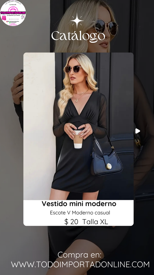 Vestido mini moderno de dama