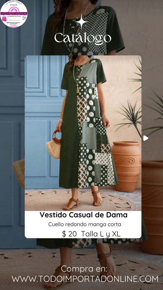 Vestido casual de dama