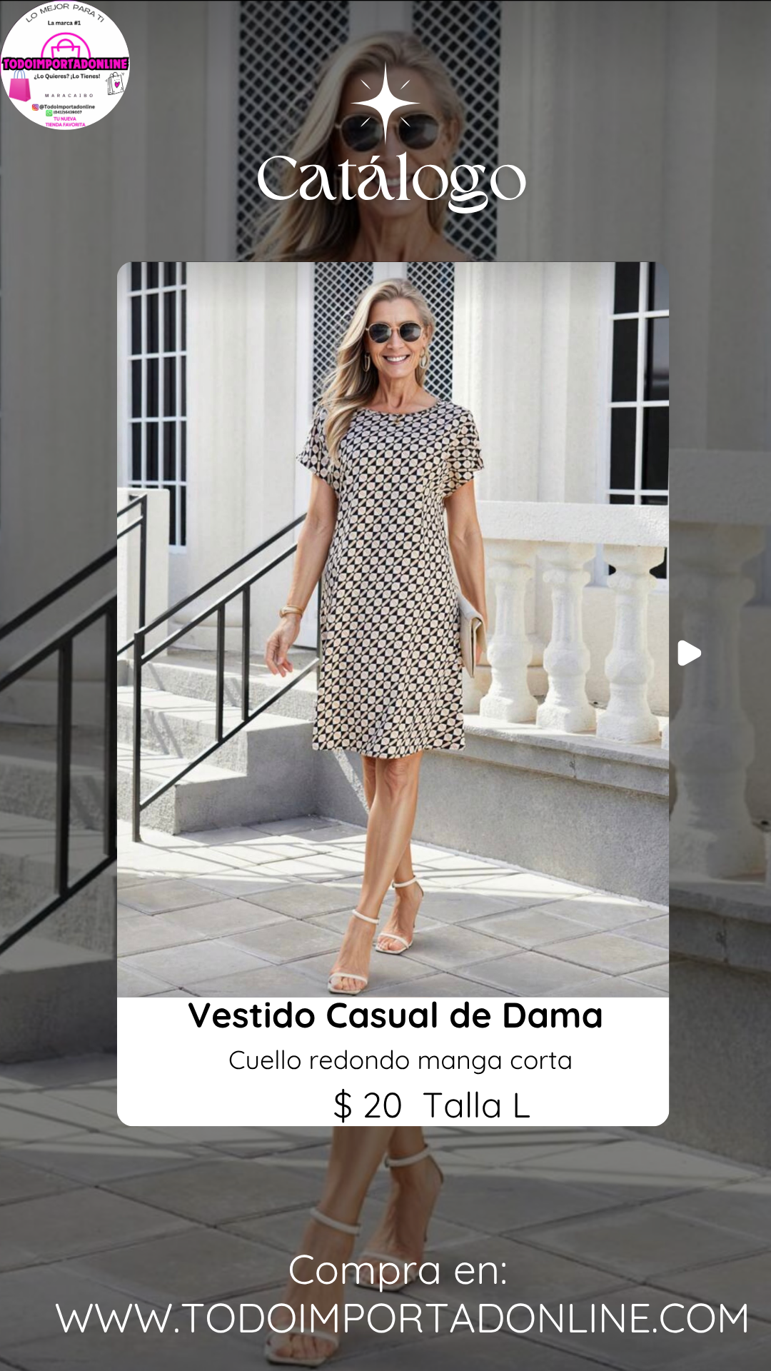 Vestido casual de dama
