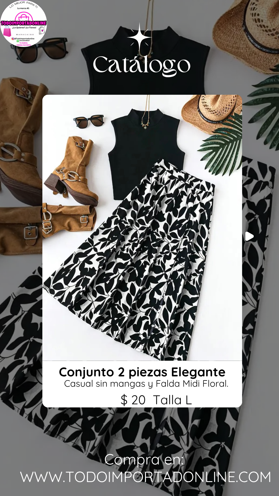 Conjunto de dos piezas de dama