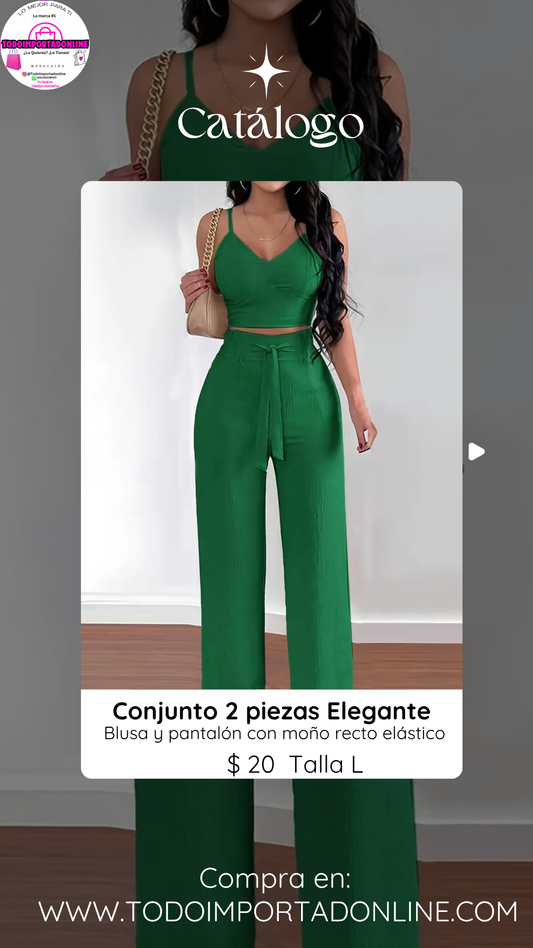 Conjunto elegante de dos piezas para dama