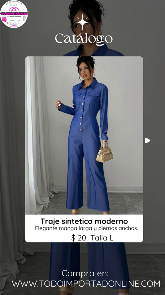 Traje sintético moderno para dama