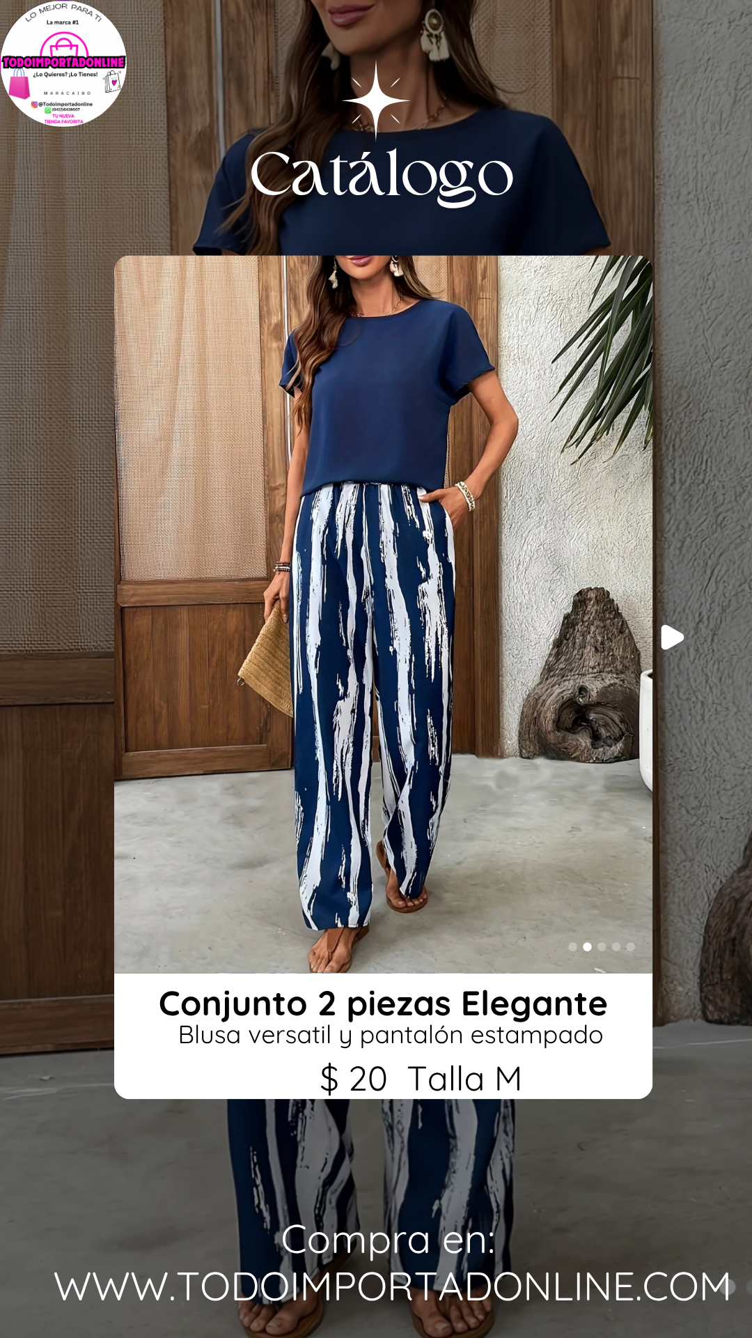 Conjunto de dos piezas elegantes para dama