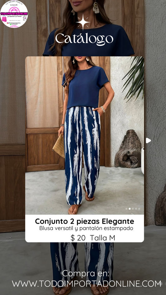 Conjunto de dos piezas elegantes para dama