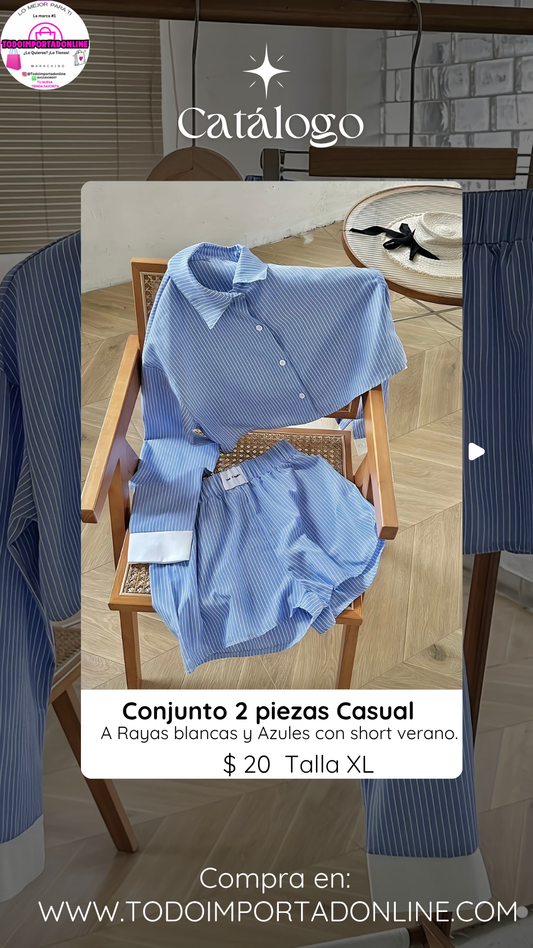 Conjunto de dos piezas casual para dama