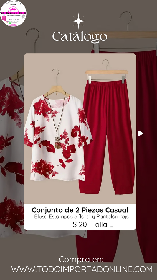 Conjunto de dama casual 2 piezas