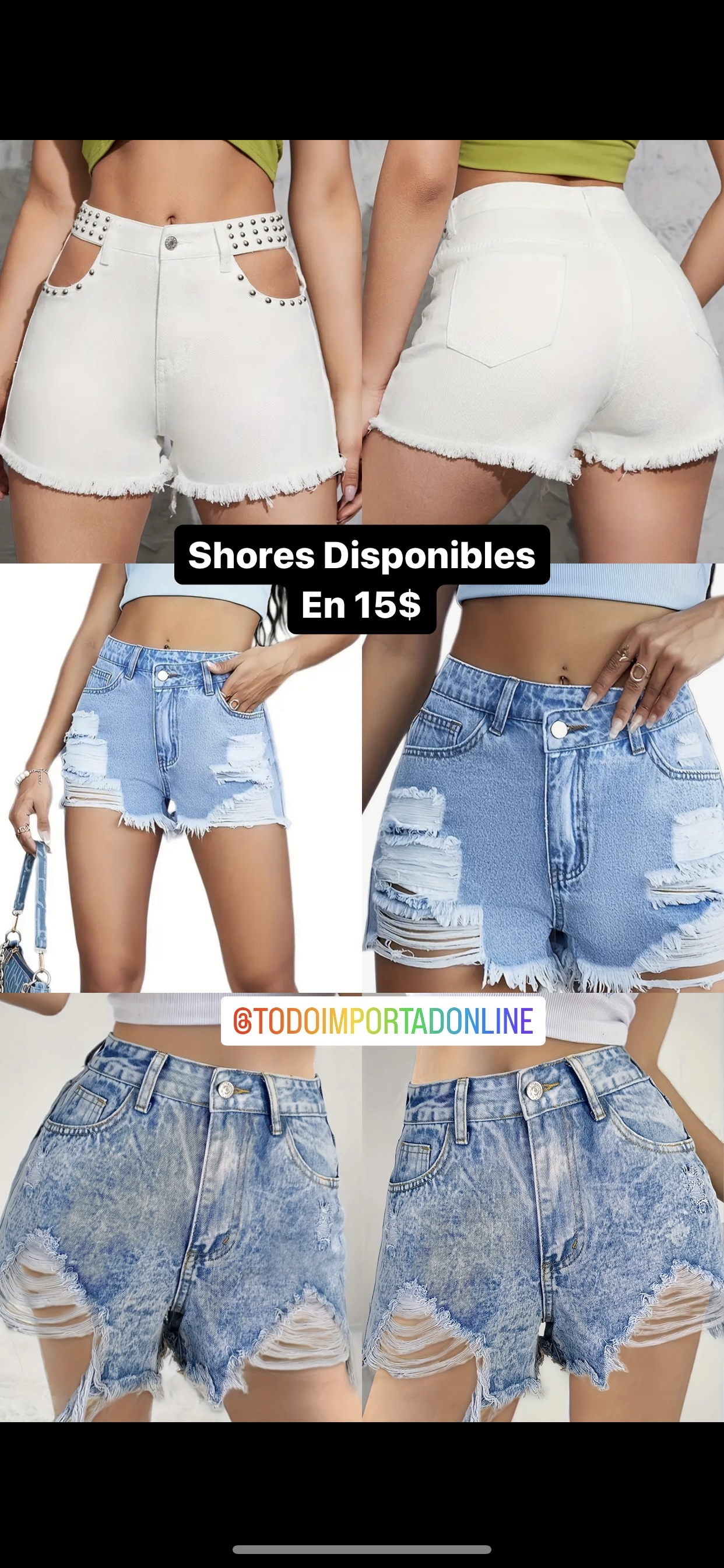 Short De jeans para Dama